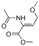 2-Butenoic  acid,  2-(acetylamino)-4-methoxy-,  methyl  ester Structure