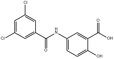 Benzoic acid, 5-[(3,5-dichlorobenzoyl)amino]-2-hydroxy- 구조식 이미지