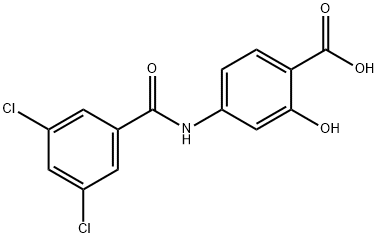 Benzoic acid, 4-[(3,5-dichlorobenzoyl)amino]-2-hydroxy- 구조식 이미지