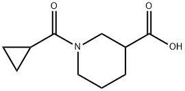 1-(Cyclopropylcarbonyl)-3-piperidine-carboxylic acid Structure