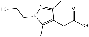 [1-(2-hydroxyethyl)-3,5-dimethyl-1H-pyrazol-4-yl]acetic acid Structure