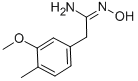 BENZENEETHANIMIDAMIDE, N-HYDROXY-3-METHOXY-4-METHYL- Structure