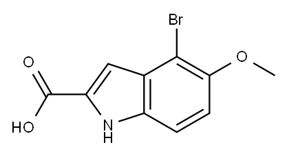 4-BROMO-5-METHOXY-1H-INDOLE-2-CARBOXYLIC ACID 구조식 이미지