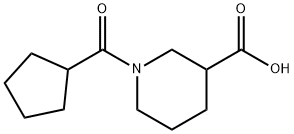 1-(사이클로펜틸카보닐)-3-피페리딘-카복실산 구조식 이미지