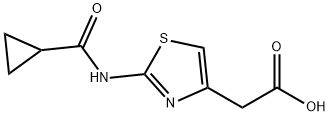 2-(2-Cyclopropaneamido-1,3-thiazol-4-yl)acetic acid Structure