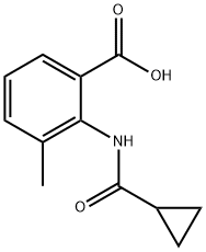 2-[(cyclopropylcarbonyl)amino]-3-methylbenzoic acid Structure