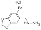 (6-BROMO-1,3-BENZODIOXOL-5-YL)METHYL]HYDRAZINE HYDROCHLORIDE Structure