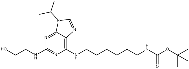 (6-[2-(2-HYDROXY-ETHYLAMINO)-9-ISOPROPYL-9H-PURIN-6-YLAMINO]-HEXYL)-CARBAMIC ACID TERT-BUTYL ESTER Structure