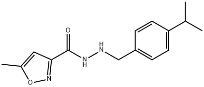 5-메틸-3-이속사졸카르복실산2-(p-이소프로필벤질)히드라지드 구조식 이미지