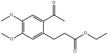 에틸3-(2-아세틸-4,5-디메톡시페닐)프로파노에이트 구조식 이미지