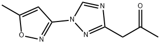 1-[1-(5-METHYLISOXAZOL-3-YL)-1H-1,2,4-TRIAZOL-3-YL]ACETONE 구조식 이미지