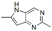 5H-Pyrrolo[3,2-d]pyrimidine, 2,6-dimethyl- (7CI) Structure