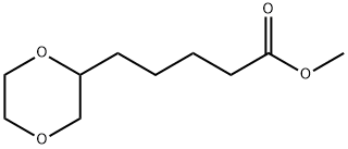 1,4-Dioxane-2-pentanoic  acid,  methyl  ester Structure