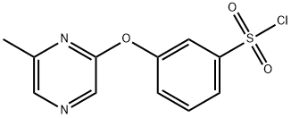 3-[(6-Methylpyrazin-2-yl)oxy]benzenesulphonyl chloride 구조식 이미지