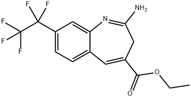Ethyl 2-amino-8-(perfluoroethyl)-3H-benzo[b]azepine-4-carboxylate Structure
