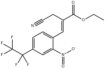 (E)-ethyl 2-(cyanoMethyl)-3-(2-nitro-4-(perfluoroethyl)phenyl)acrylate Structure