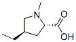 L-Proline, 4-ethyl-1-methyl-, trans- (9CI) Structure