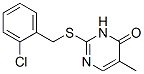 2-[(2-chlorophenyl)methylsulfanyl]-5-methyl-3H-pyrimidin-4-one 구조식 이미지