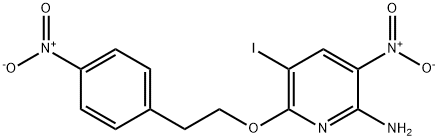 2-Pyridinamine, 5-iodo-3-nitro-6-[2-(4-nitrophenyl)ethoxy]- 구조식 이미지