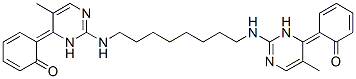 6-[5-methyl-2-[8-[[(4E)-5-methyl-4-(6-oxo-1-cyclohexa-2,4-dienylidene) -3H-pyrimidin-2-yl]amino]octylamino]-3H-pyrimidin-4-ylidene]cyclohexa- 2,4-dien-1-one Structure