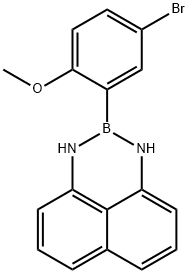 2-(5-Bromo-2-methoxyphenyl)-2,3-dihydro-1H-naphtho[1,8-de][1,3,2]diazaborinine 구조식 이미지