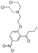 N-(2-(2-butanoyl)-4-nitrophenoxyethyl)-N,N-bis(2-chloroethyl)amine Structure