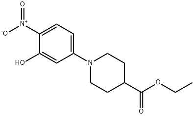 Ethyl 1-(3-hydroxy-4-nitrophenyl)-piperidine-4-carboxylate 구조식 이미지