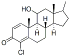 4-chloro-11-hydroxy-17-methylandrosta-1,4-dien-3-one Structure