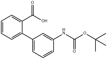 3'-((tert-부톡시카르보닐)아미노)-[1,1'-비페닐]-2-카르복실산 구조식 이미지