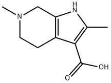 1H-Pyrrolo[2,3-c]pyridine-3-carboxylic  acid,  4,5,6,7-tetrahydro-2,6-dimethyl- Structure