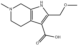 1H-Pyrrolo[2,3-c]pyridine-3-carboxylic  acid,  4,5,6,7-tetrahydro-2-(methoxymethyl)-6-methyl- Structure