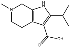 1H-Pyrrolo[2,3-c]pyridine-3-carboxylic  acid,  4,5,6,7-tetrahydro-6-methyl-2-(1-methylethyl)- 구조식 이미지