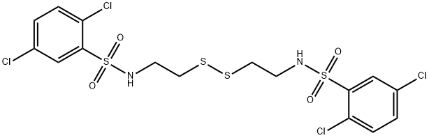 N,N'-(Dithiodi-2,1-ethanediyl)bis[2,5-dichloro-benzenesulfonaMide Structure