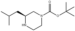 (S)-1-BOC-3-ISOBUTYLPIPERAZINE Structure