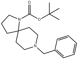 1,8-Diazaspiro[4.5]decane-1-carboxylic acid,8-(phenylMethyl)-, 1,1-diMethylethyl ester 구조식 이미지