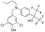 4-[[Butyl[4-[2,2,2-trifluoro-1-hydroxy-1-(trifluoroMethyl)ethyl]phenyl]aMino]Methyl]-2,6-dichlorophenol Structure