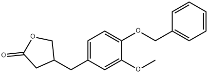 Dihydro-4-[[3-Methoxy-4-(phenylMethoxy)phenyl]Methyl]-2(3H)-furanone 구조식 이미지