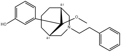 3-(9-methoxy-7-phenethyl-7-azabicyclo[3.3.1]non-9-yl)phenol Structure