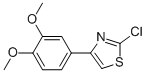 2-클로로-4-(3,4-다이메톡시페닐)티아졸 구조식 이미지