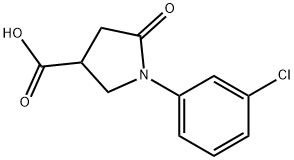 1-(3-클로로페닐)-5-옥소피롤리딘-3-카르복실산 구조식 이미지