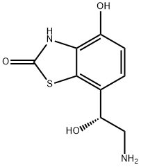 2(3H)-Benzothiazolone, 7-[(1R)-2-amino-1-hydroxyethyl]-4-hydroxy- Structure