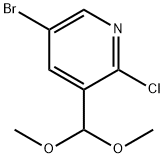 5-BROMO-2-CHLORO-3-DIMETHOXYMETHYL-PYRIDINE Structure