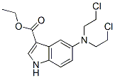 ethyl 5-[bis(2-chloroethyl)amino]-1H-indole-3-carboxylate Structure