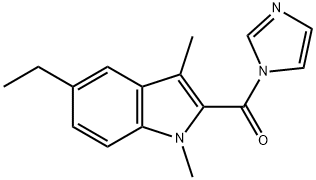 (5-ETHYL-1,3-DIMETHYL-1H-INDOL-2-YL)-1H-IMIDAZOL-1-YL-METHANONE Structure