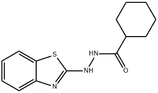 CYCLOHEXANECARBOXYLIC ACID, 2-(2-BENZOTHIAZOLYL)HYDRAZIDE Structure