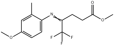 메틸5,5,5-트리플루오로-4-(4-메톡시-2-메틸페닐-이미노)페나타노에이트 구조식 이미지