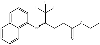 에틸5,5,5-트리플루오로-4-(나프탈렌-1-일리미노)펜타노에이트 구조식 이미지
