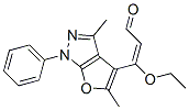 2-Propenal,  3-(3,5-dimethyl-1-phenyl-1H-furo[2,3-c]pyrazol-4-yl)-3-ethoxy- Structure