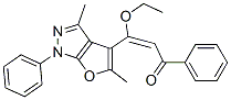 2-Propen-1-one,  3-(3,5-dimethyl-1-phenyl-1H-furo[2,3-c]pyrazol-4-yl)-3-ethoxy-1-phenyl- 구조식 이미지