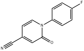 1-(4-Fluorophenyl)-2-oxo-1,2-dihydropyridine-4-carbonitrile 구조식 이미지